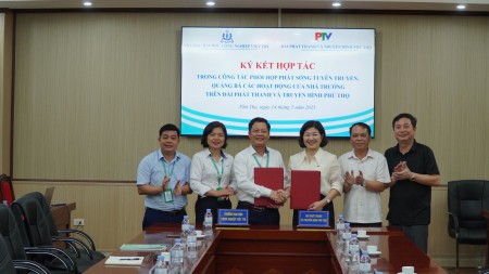 Lễ ký kết hợp tác giữa Trường Đại học Công nghiệp Việt Trì với Đài Phát thanh và Truyền hình Phú Thọ